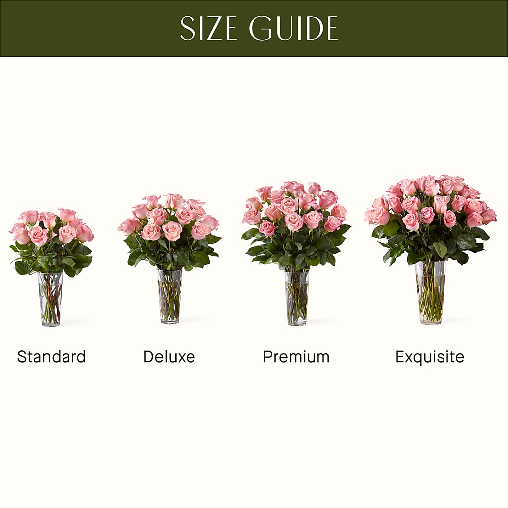 Long Stem Pink Rose Bouquet – Mongis Luxe Creations Llc, Old Bridge NJ