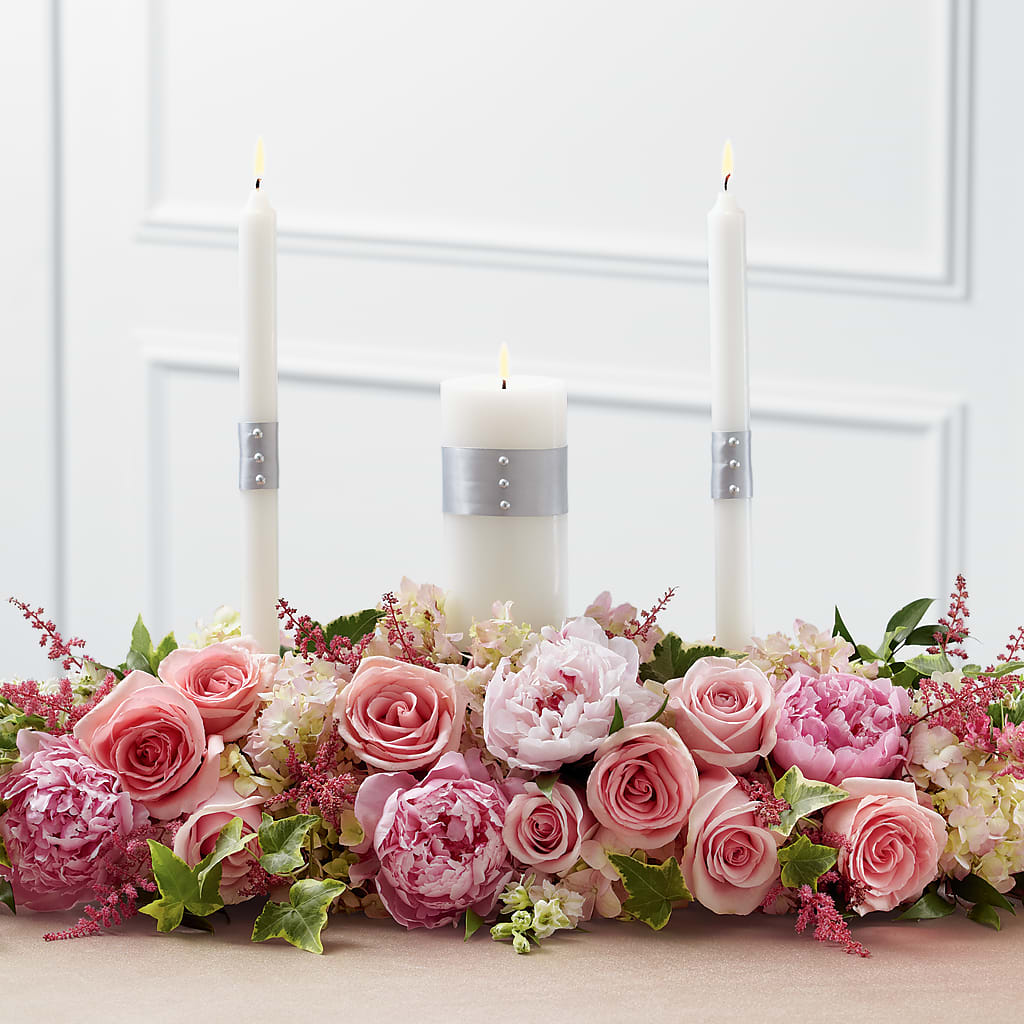 Worldwide Romance Unity Candle Arrangement – Mongis Luxe Creations Llc, Old Bridge NJ
