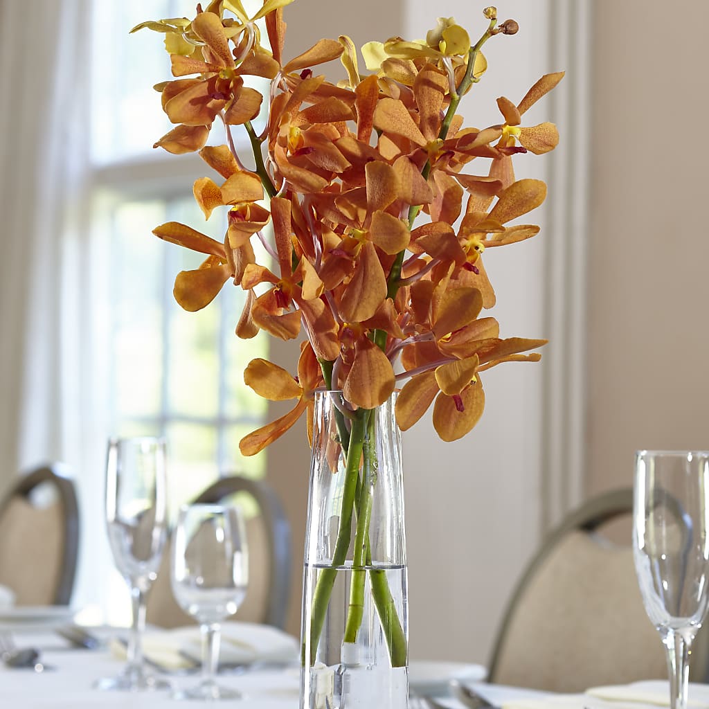 Orange Mokara Bud Vase – Mongis Luxe Creations Llc, Old Bridge NJ