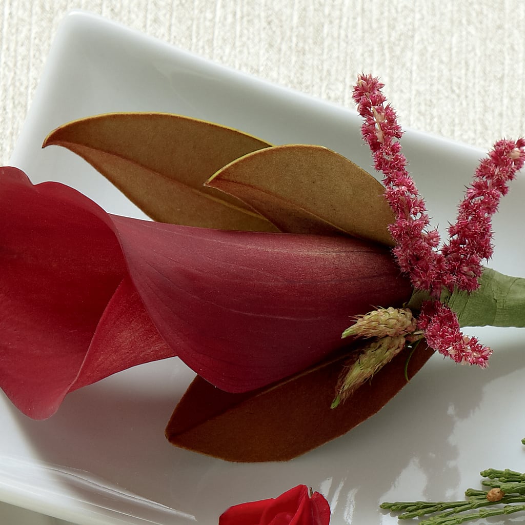 Red Calla Boutonniere – Mongis Luxe Creations Llc, Old Bridge NJ
