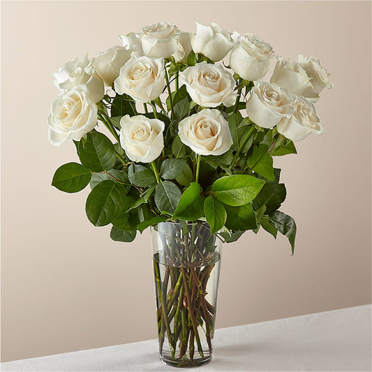 Long Stem White Rose Bouquet –  Mongis Luxe Creations Llc, Old Bridge NJ