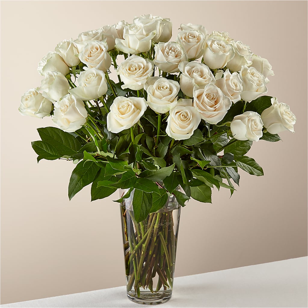Long Stem White Rose Bouquet –  Mongis Luxe Creations Llc, Old Bridge NJ