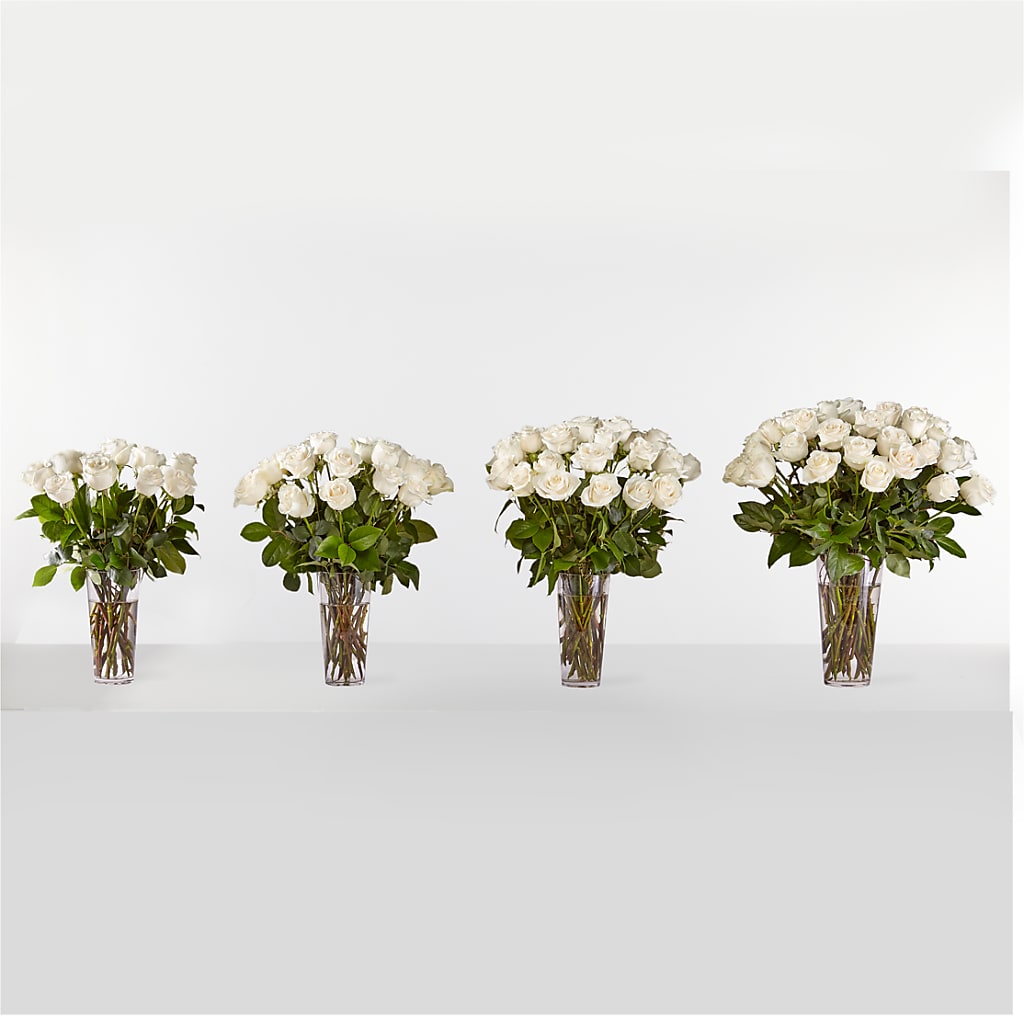 Long Stem White Rose Bouquet –  Mongis Luxe Creations Llc, Old Bridge NJ