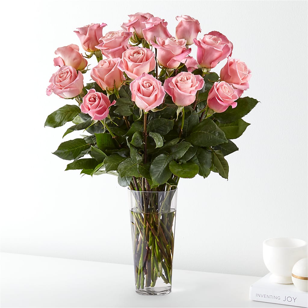 Long Stem Pink Rose Bouquet –  Mongis Luxe Creations Llc, Old Bridge NJ