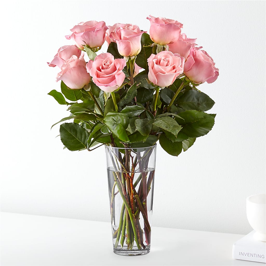 Long Stem Pink Rose Bouquet –  Mongis Luxe Creations Llc, Old Bridge NJ