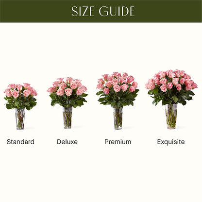 Long Stem Pink Rose Bouquet –  Mongis Luxe Creations Llc, Old Bridge NJ