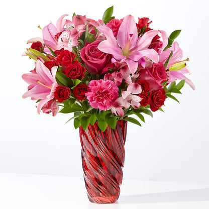 In Love Bouquet with Luxe Swirl Vase –  Mongis Luxe Creations Llc, Old Bridge NJ
