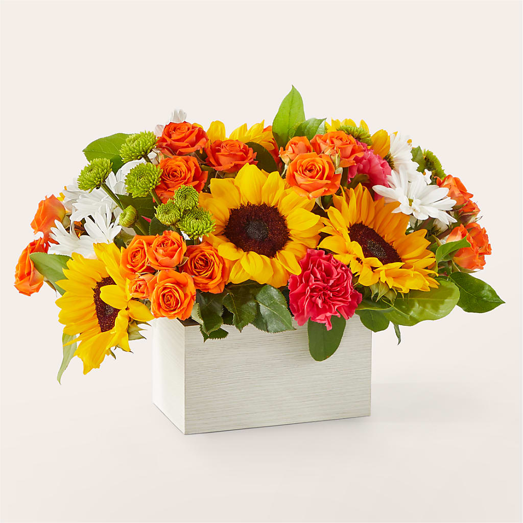 Sun-drenched Blooms Box Bouquet –  Mongis Luxe Creations Llc, Old Bridge NJ