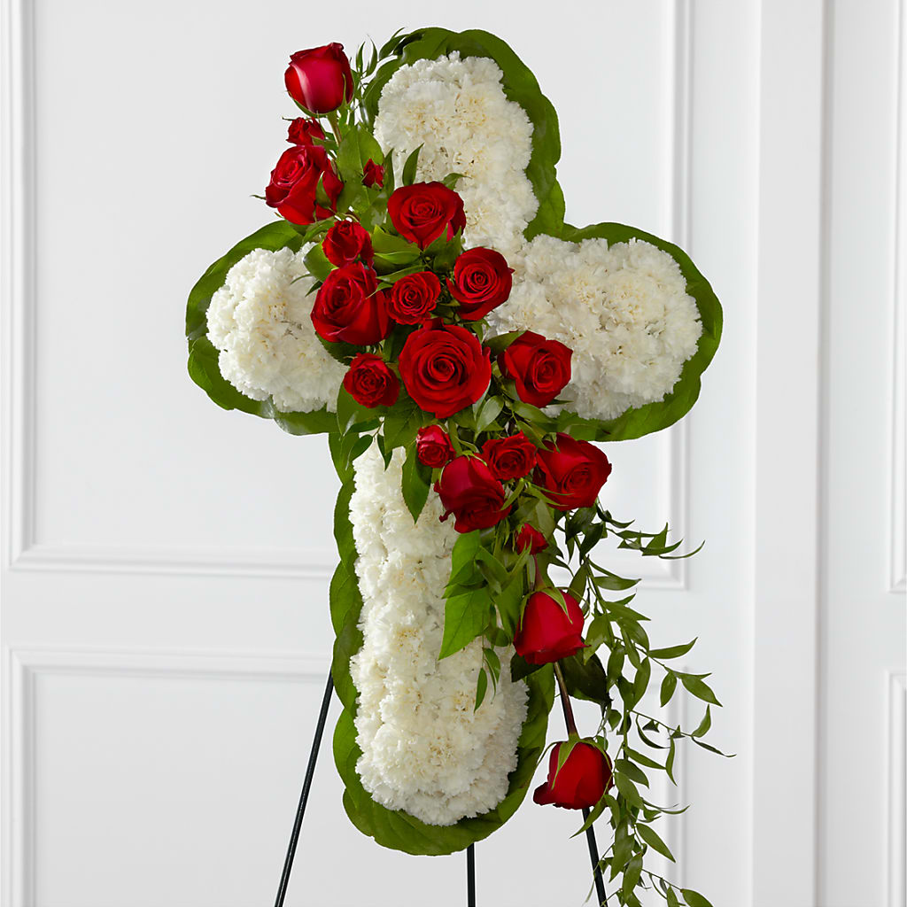 Floral Cross Easel –  Mongis Luxe Creations Llc, Old Bridge NJ