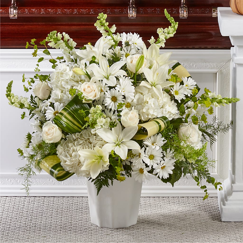 Thoughts of Tranquility Floor Basket –  Mongis Luxe Creations Llc, Old Bridge NJ