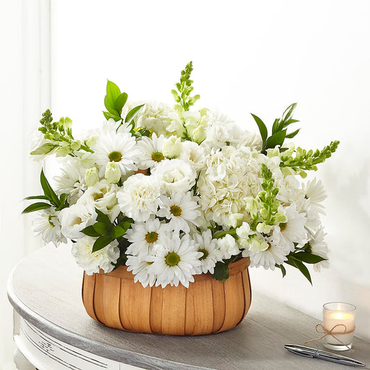 Pure Ivory Basket –  Mongis Luxe Creations Llc, Old Bridge NJ