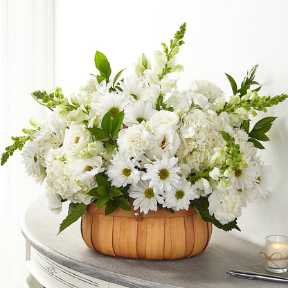 Pure Ivory Basket –  Mongis Luxe Creations Llc, Old Bridge NJ