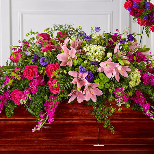 Radiant Tribute Casket Spray –  Mongis Luxe Creations Llc, Old Bridge NJ