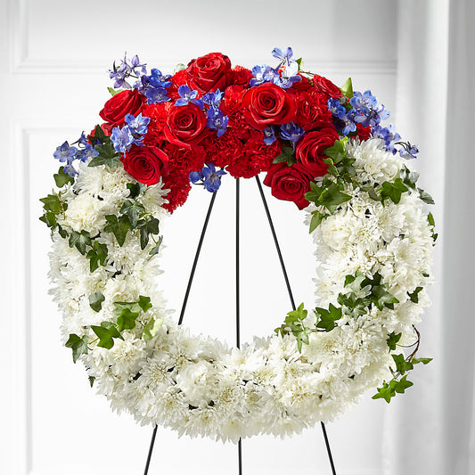 Patriotic Passion Wreath –  Mongis Luxe Creations Llc, Old Bridge NJ
