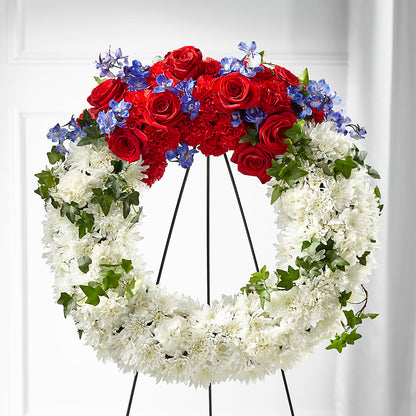 Patriotic Passion Wreath –  Mongis Luxe Creations Llc, Old Bridge NJ