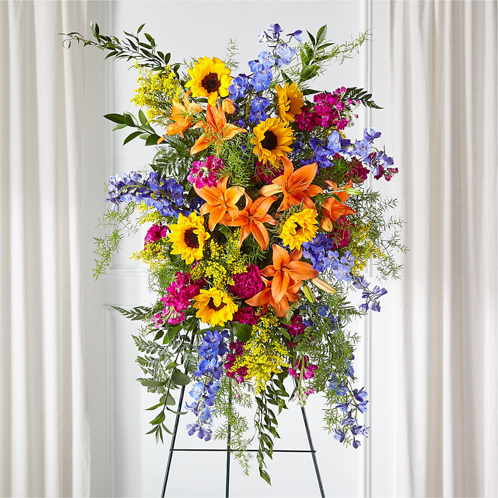 Sunlit Memories Standing Spray (Standard) –  Mongis Luxe Creations Llc, Old Bridge NJ