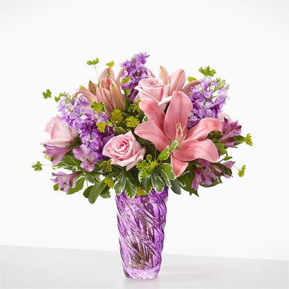 Precious Petals Bouquet with Luxe Swirl Vase –  Mongis Luxe Creations Llc, Old Bridge NJ