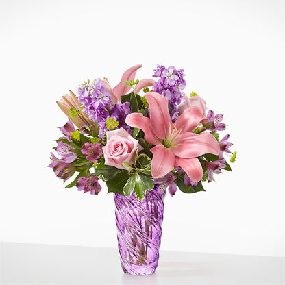 Precious Petals Bouquet with Luxe Swirl Vase –  Mongis Luxe Creations Llc, Old Bridge NJ