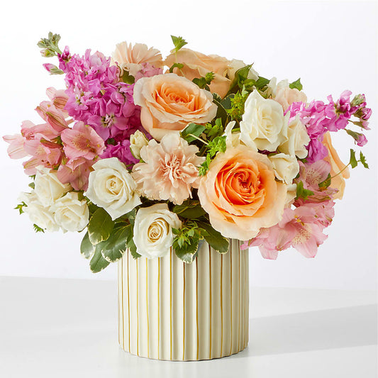 Paradise Bouquet with Ivory Vase –  Mongis Luxe Creations Llc, Old Bridge NJ