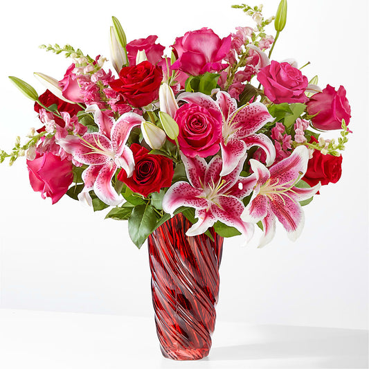 Always You Bouquet with Luxe Swirl Vase –  Mongis Luxe Creations Llc, Old Bridge NJ