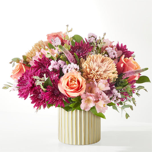 Berry Cobbler Bouquet with Ivory Vase –  Mongis Luxe Creations Llc, Old Bridge NJ