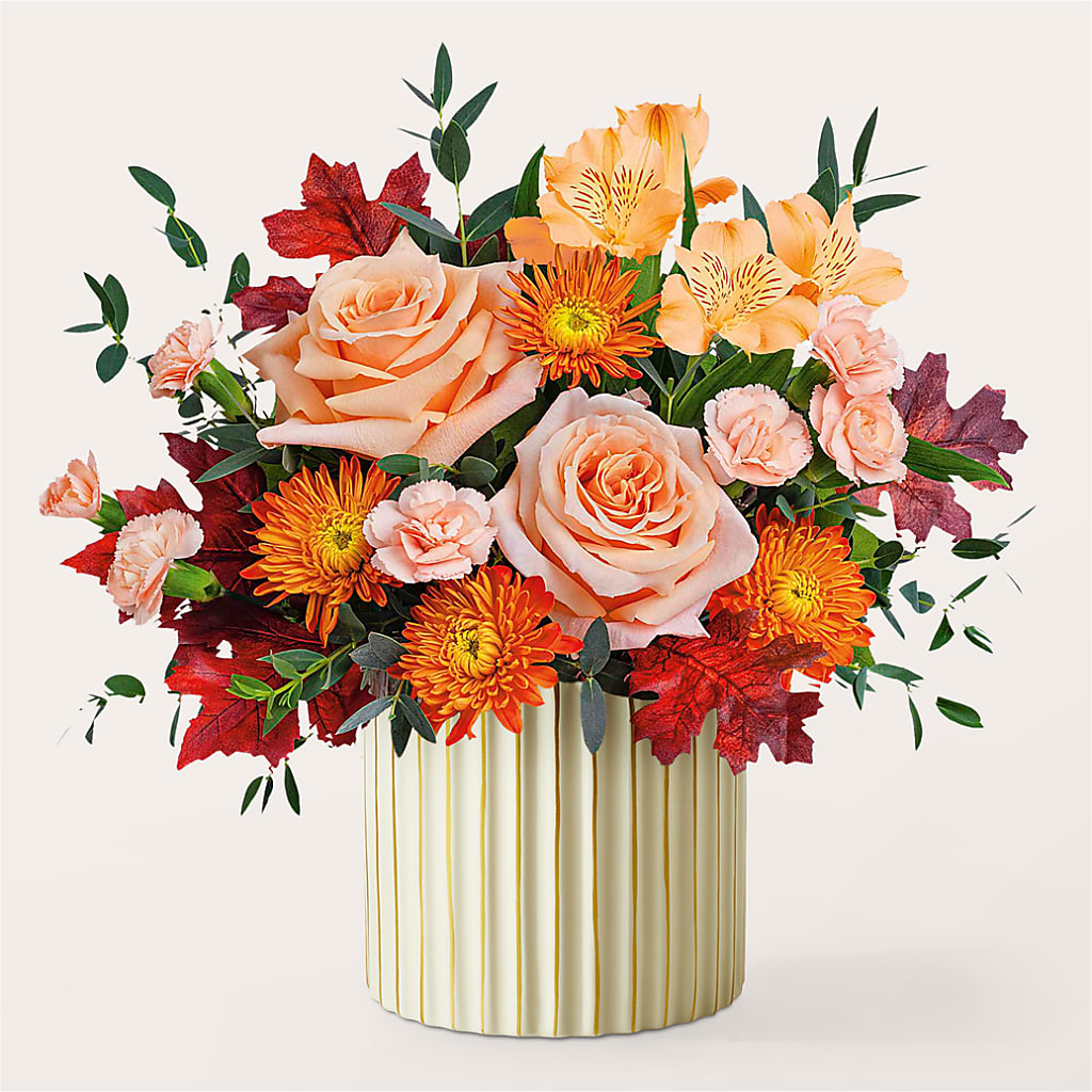 Spiced Latte Bouquet with Ivory Vase –  Mongis Luxe Creations Llc, Old Bridge NJ