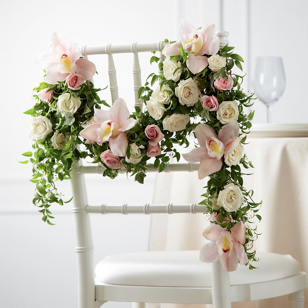 Orchid Rose Chair Décor –  Mongis Luxe Creations Llc, Old Bridge NJ